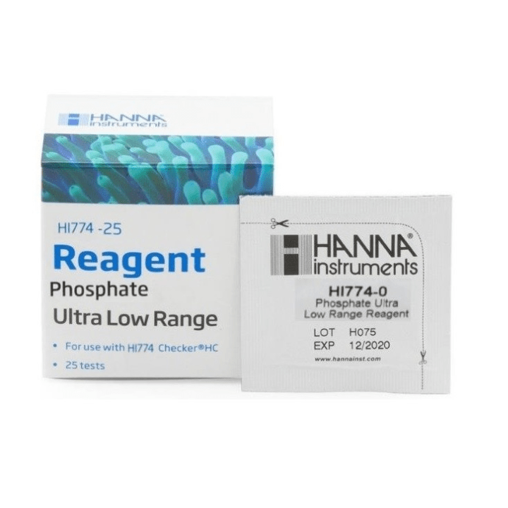 Reagente de Fosfato Marinho Faixa Ultra Baixa para Checker HC (25 testes) HI774-25 / Hanna Instruments