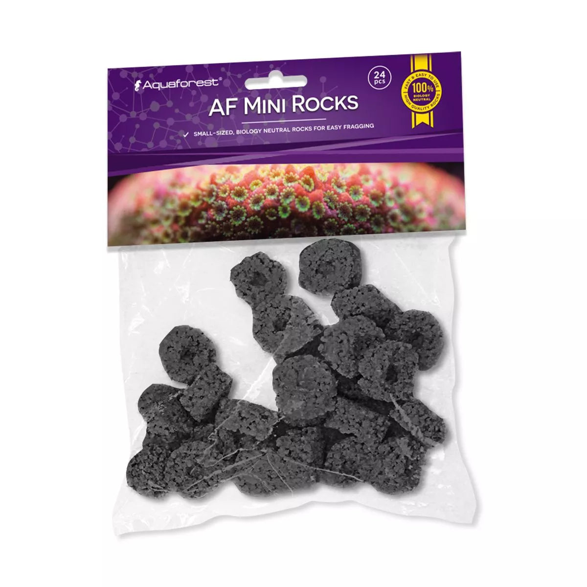 AF Mini Rocks - Black (24 unidades) / Aquaforest
