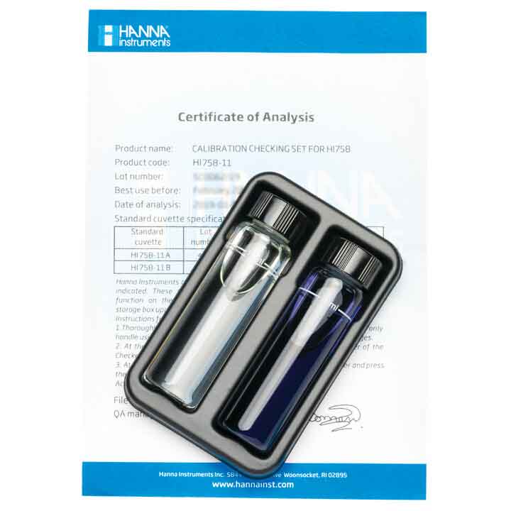 Kit de Verificação de Calibração para Checker de Cálcio Marinho HI758-11 / Hanna Instruments