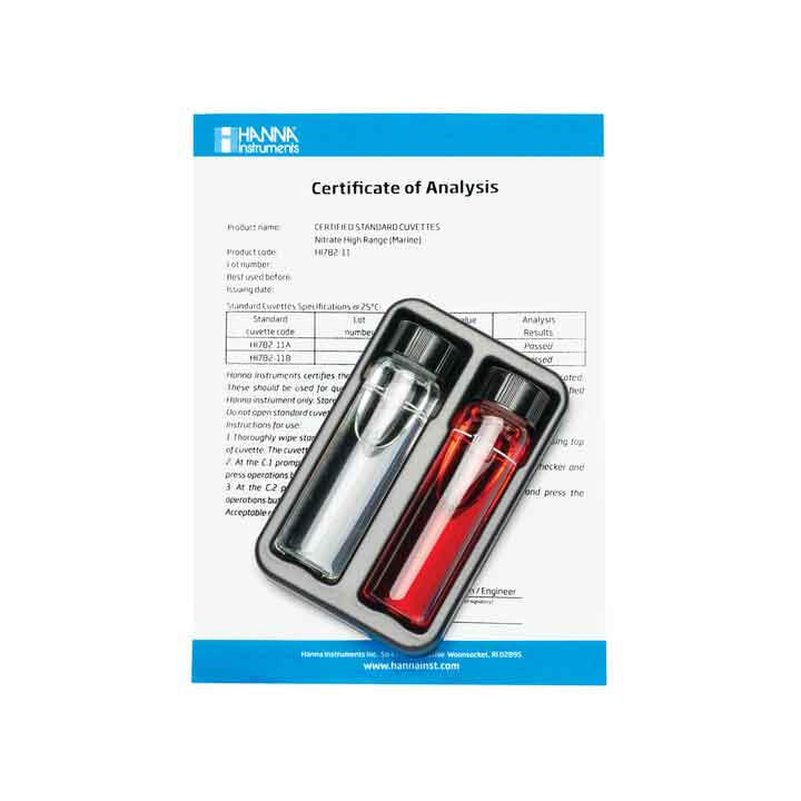 Kit de Verificação de Calibração para Checker de Nitrato Marinho Faixa Baixa HI781-11 / Hanna Instruments