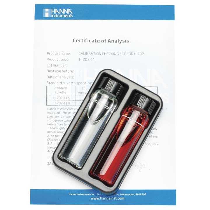 Kit de Verificação de Calibração para Checker de Cobre Faixa Alta HI702-11 / Hanna Instruments